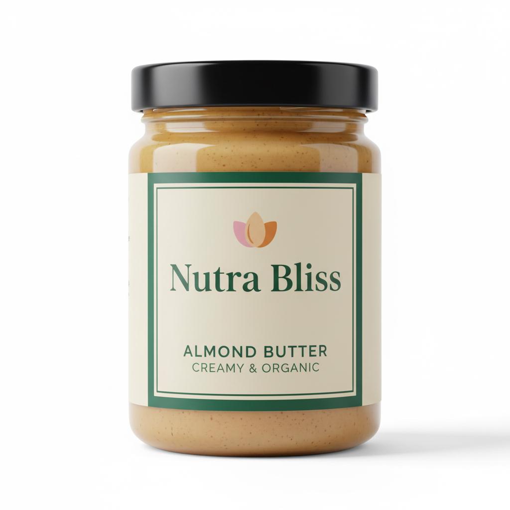 Nutra Bliss Almond Butter - Pure , Nutty and Nourishing Made fresh from Roasted Almond